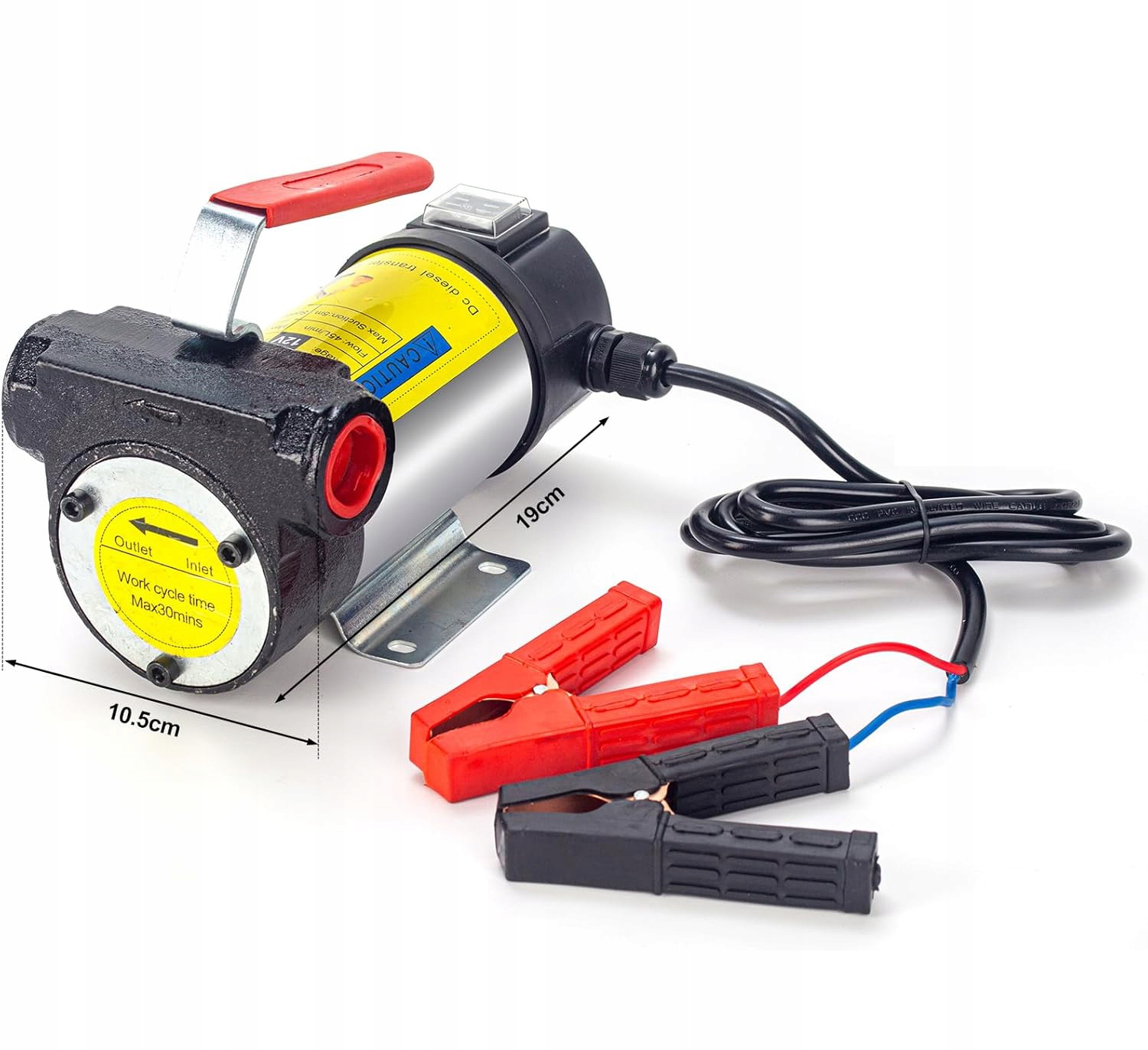 Didelio našumo dyzelino ir alyvos pompa 12 V 175 W, 45 l/min, reversinė