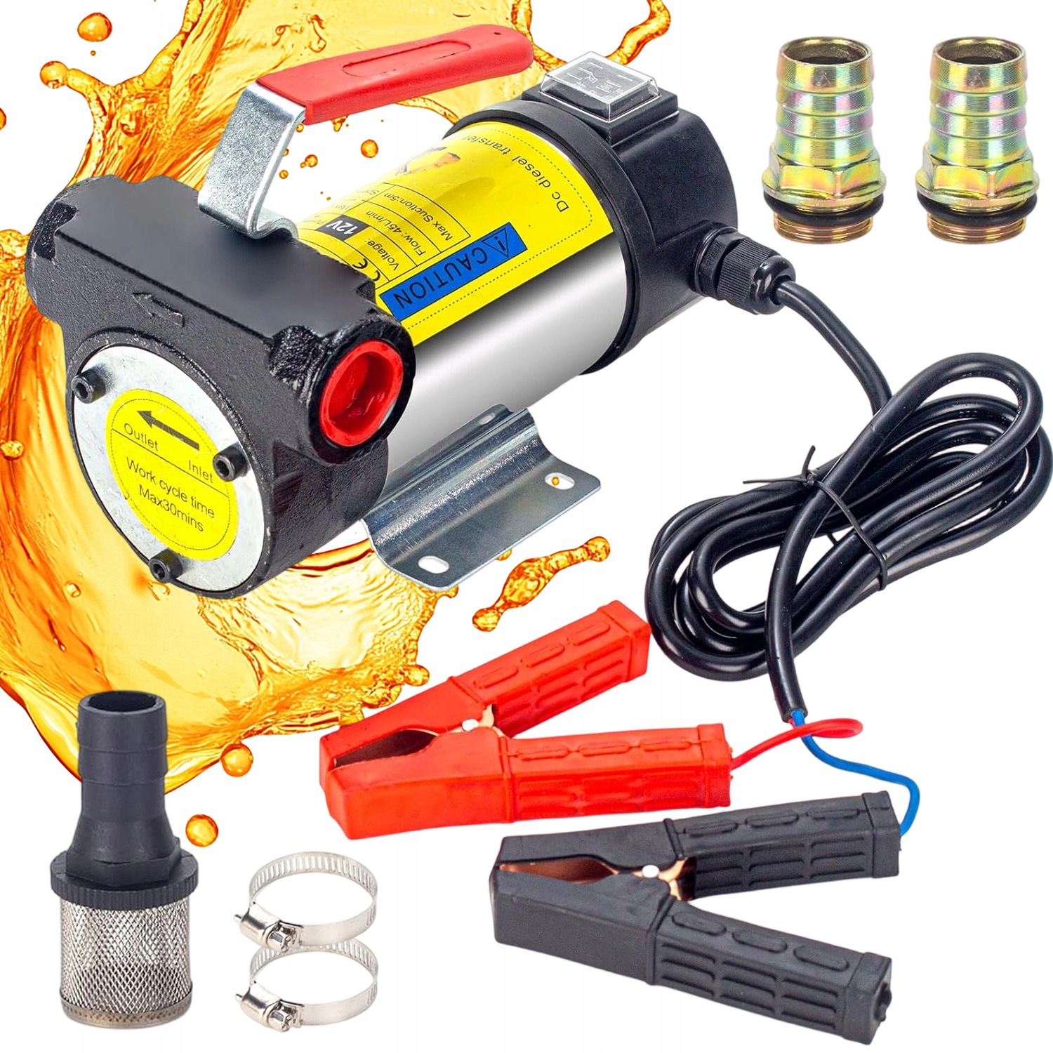 Didelio našumo dyzelino ir alyvos pompa 12 V 175 W, 45 l/min, reversinė