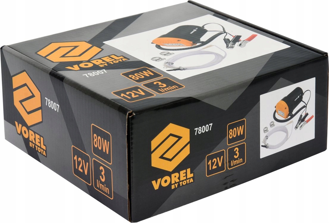 Vorel elektrinė alyvos išsiurbimo pompa 12 V 80 W, 3 l/min, su žarnomis