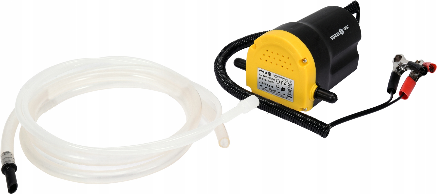 Vorel elektrinė alyvos išsiurbimo pompa 12 V 80 W, 3 l/min, su žarnomis