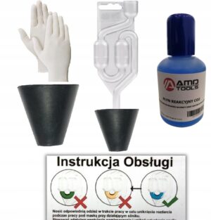 CO₂ galvutės tarpinės testerio komplektas, 25 testai, 50 ml