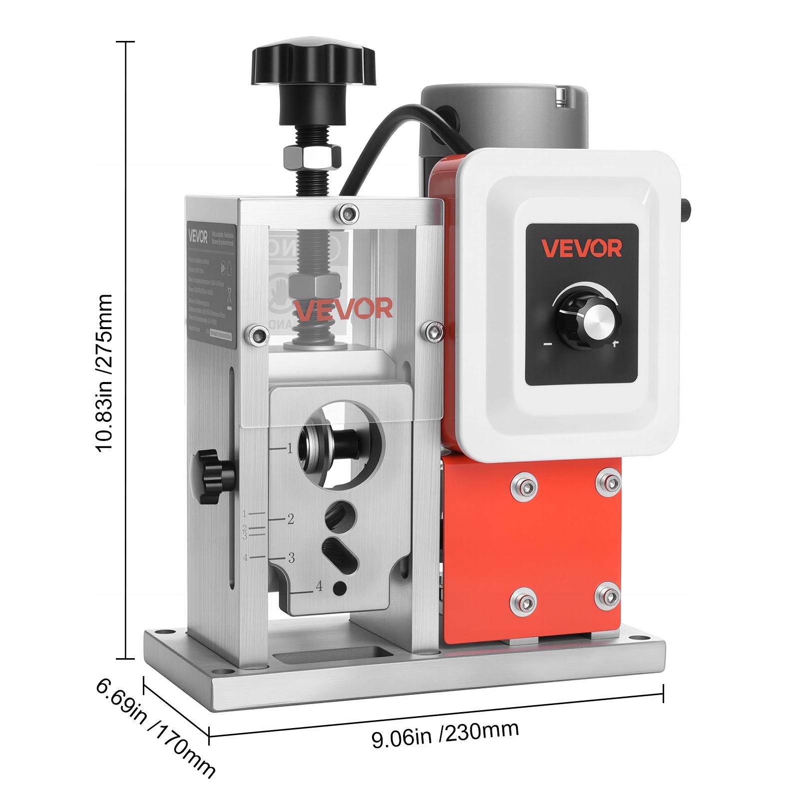 Elektrinė kabelių ir laidų izoliacijos nuėmimo mašina VEVOR, 400 W, 1,5–40 mm – produkto nuotrauka 3