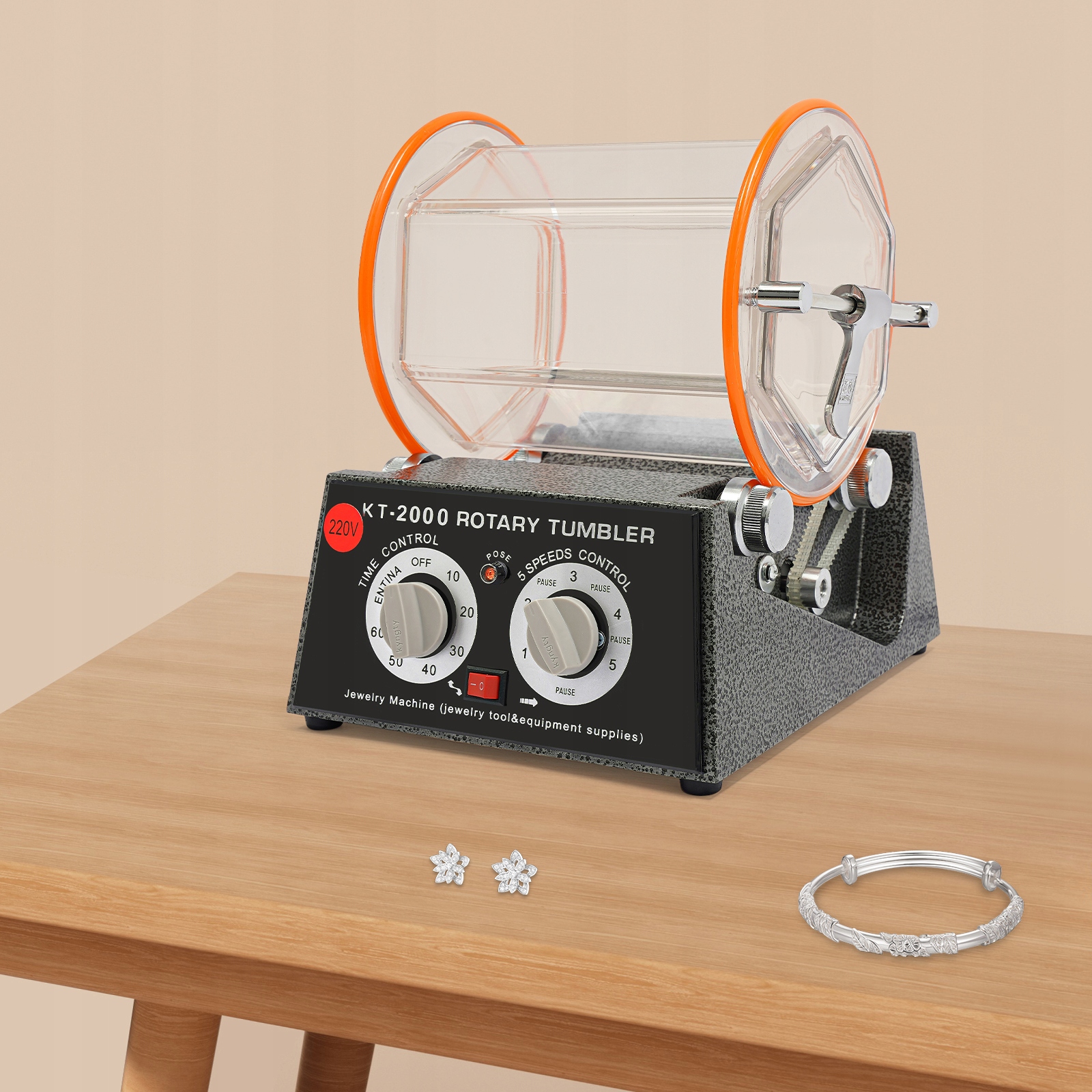 Elektrinė karoliukų ir juvelyrikos poliravimo mašina 150 W, 220 V