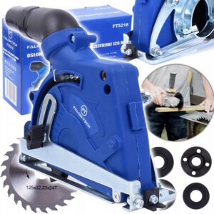 Falon Tech 125 mm reguliuojamas griovelių ir įstrižo pjovimo dulkių gaubtas – nuotrauka 1