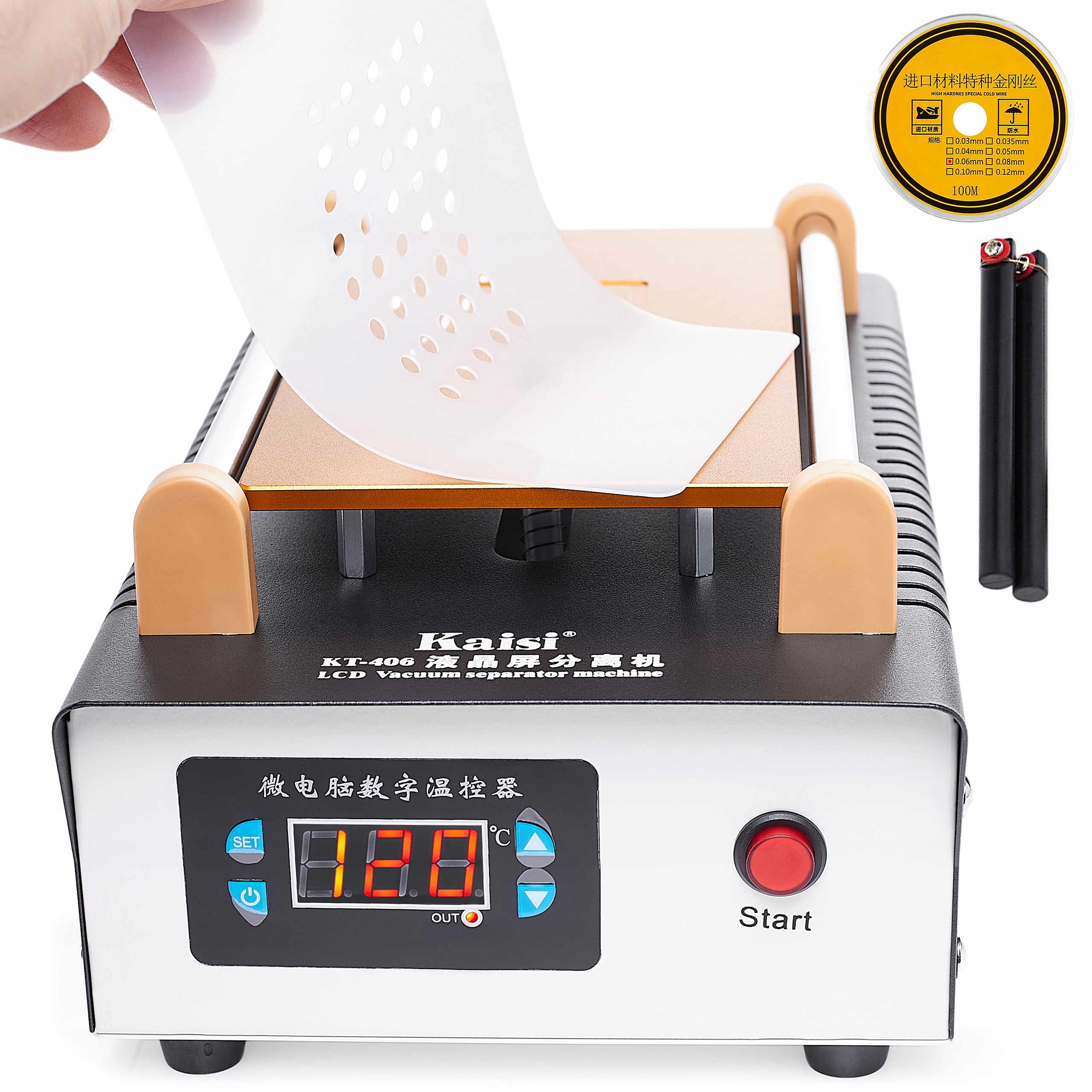 Kaisi KT-406 vakuuminis LCD separatorius su molibdeno viela ir laikikliu, 140 W