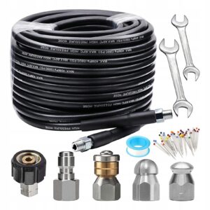Kanalizacijos valymo žarnos ir purkštukų rinkinys 30 m iki 5800 PSI  produkto nuotrauka 1