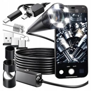KANZA dviejų objektyvų endoskopinė kamera telefonui 5 m Android USB belsilt KANZA dviejų objektyvų endoskopinė kamera telefonui 5 m Android USB nuotrauka 1