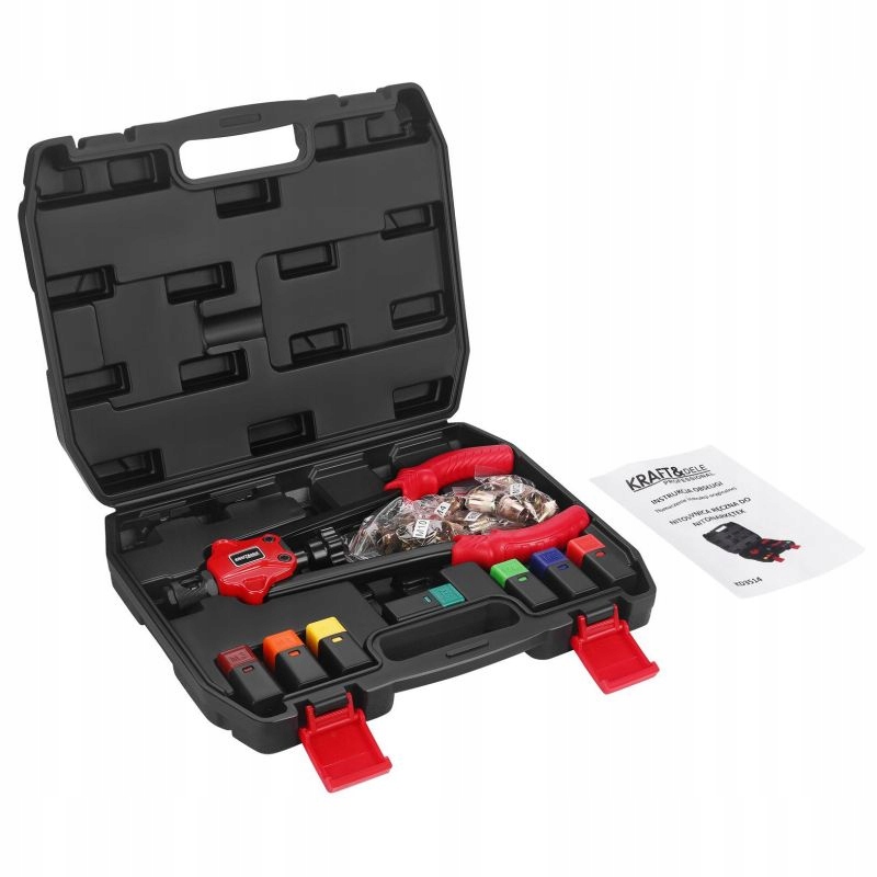 KraftDele KD3514 kniediklis kniedinėms veržlėms M3M12 79 dalių rinkinys su lagaminu belsilt KraftDele KD3514 kniediklis kniedinėms veržlėms M3M12 79 dalių rinkinys su lagaminu