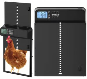 Lauko automatinės vištidės durys su laikmačiu atsparios vandeniui