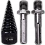 Malkų skaldymo grąžtas 32 mm su 2 universaliais adapteriais – nuotrauka 1