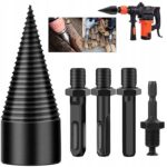 Malkų skaldymo grąžtas 50 mm su 4 adapteriais – nuotrauka 1