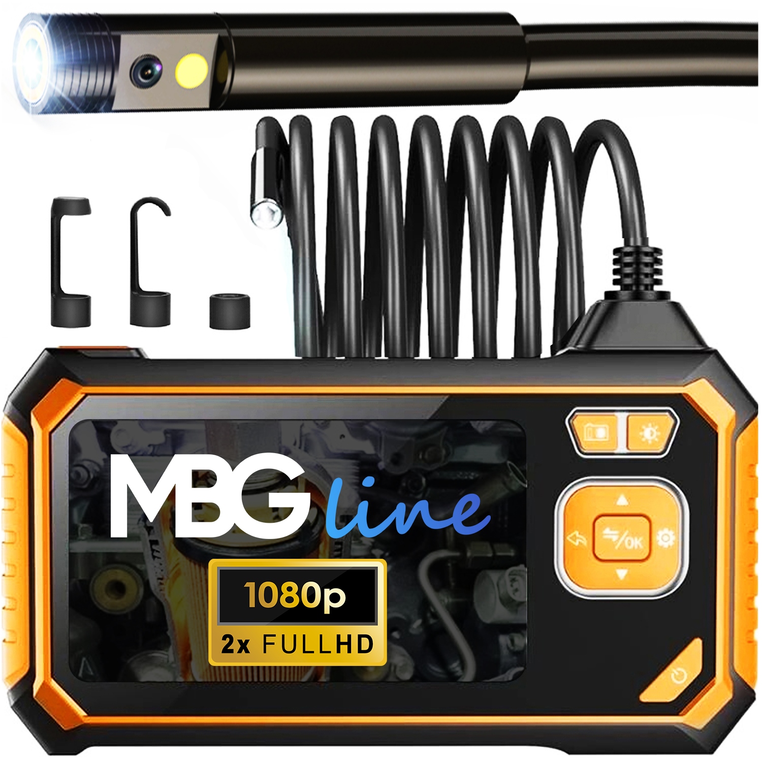 MBG Line 113-B-2 dviejų kamerų endoskopinė kamera, 5 m, 4,3″ Full HD – produkto nuotrauka 1
