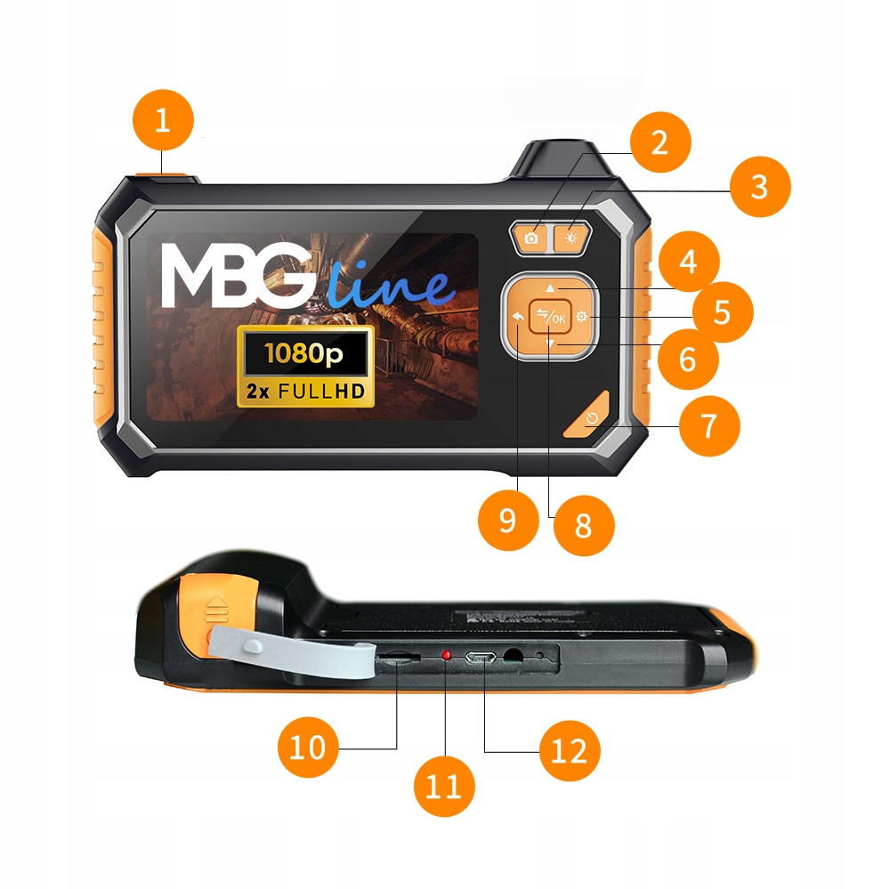 MBG Line 113B2 dviejų kamerų endoskopinė kamera 5 m 43 Full HD belsilt MBG Line 113 B 2 dviejų kamerų endoskopinė kamera 5 m 43 Full HD nuotrauka 5