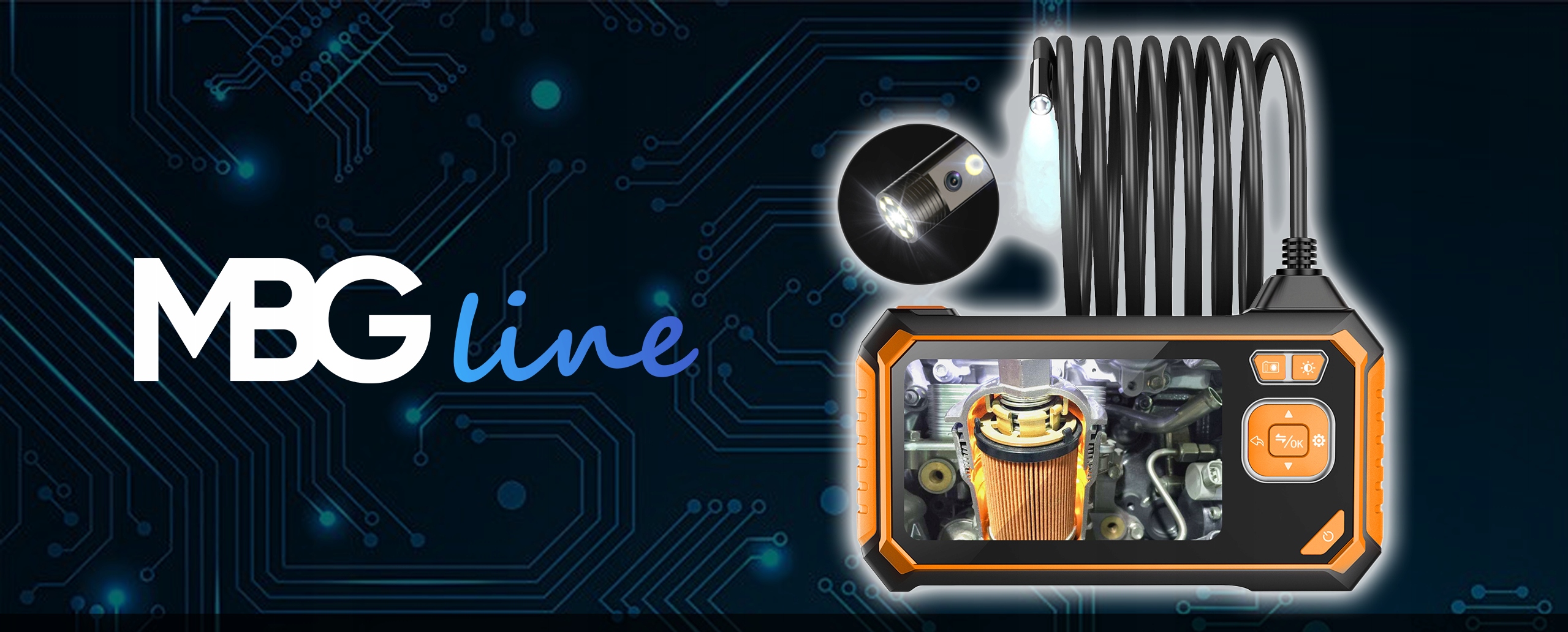MBG Line 113-B-2 dviejų kamerų endoskopinė kamera, 5 m, 4,3″ Full HD – produkto nuotrauka 3