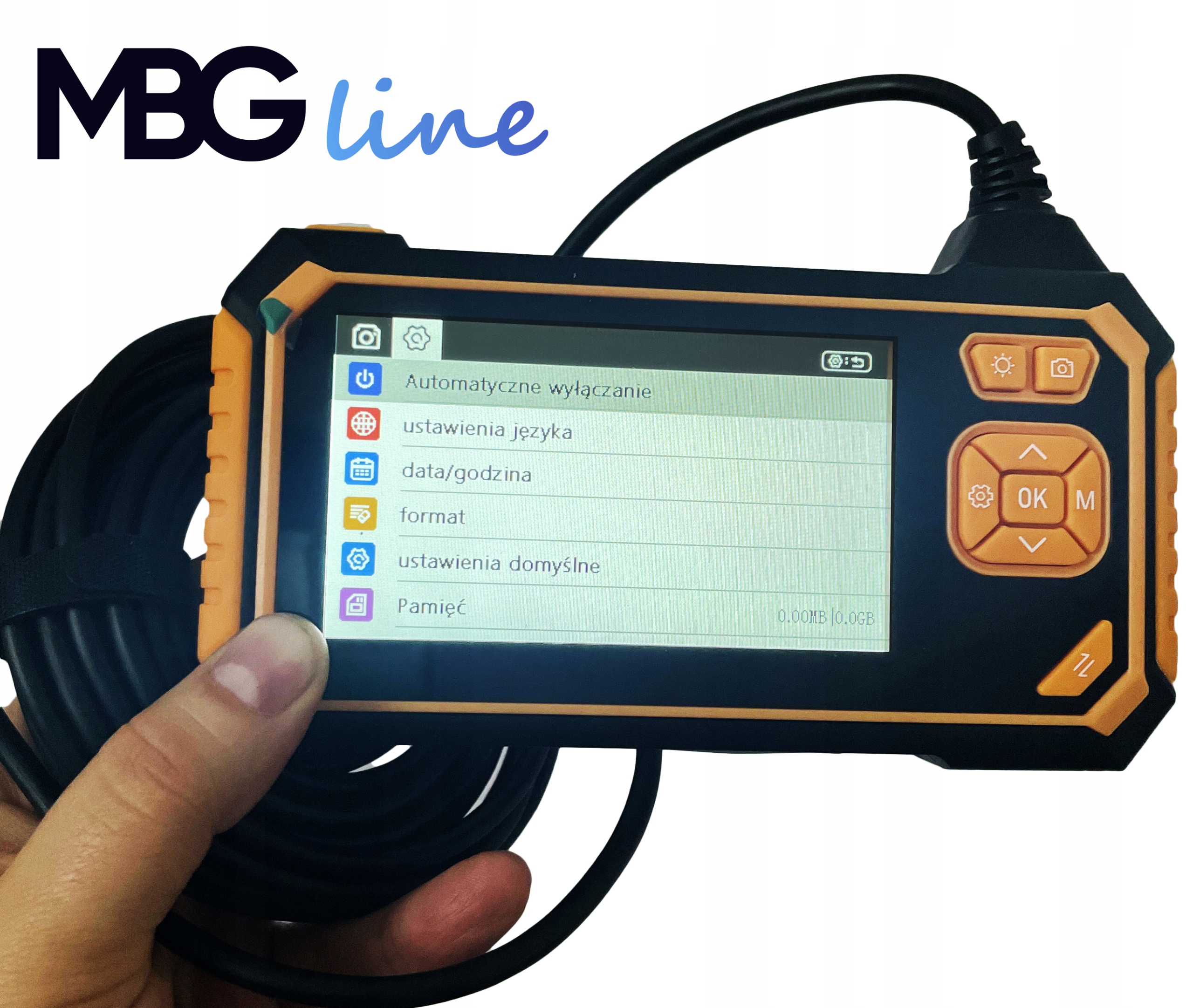 MBG Line 113-B-2 dviejų kamerų endoskopinė kamera, 5 m, 4,3″ Full HD – produkto nuotrauka 13