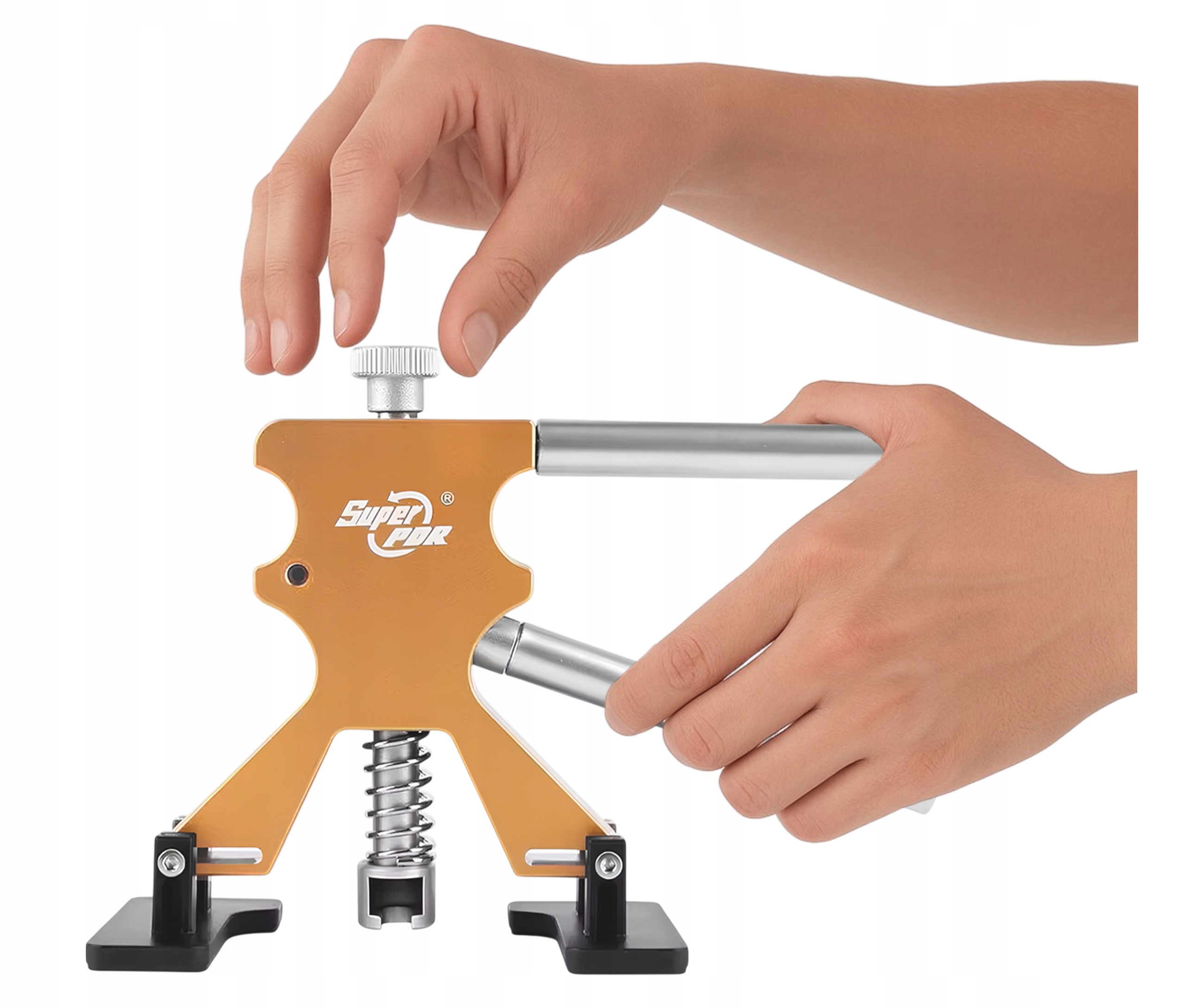 Metalinis PDR įlenkimų traukiklio rinkinys su klijais ir adapteriais – produkto vaizdas