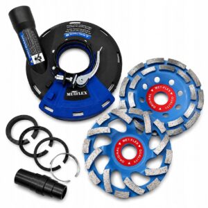 Metflex dulkių gaubto ir 2 segmentinių betono diskų komplektas 115–125 mm – nuotrauka 1