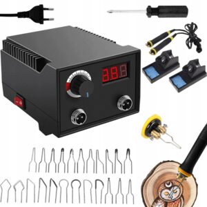 Pirografijos ir litavimo stotelė 100 W 0750 °C su 23 antgaliais