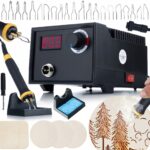 Pirografijos stotelė Rosfix Black Fenix RBB60W 60 W su ekranu ir 20 antgalių
