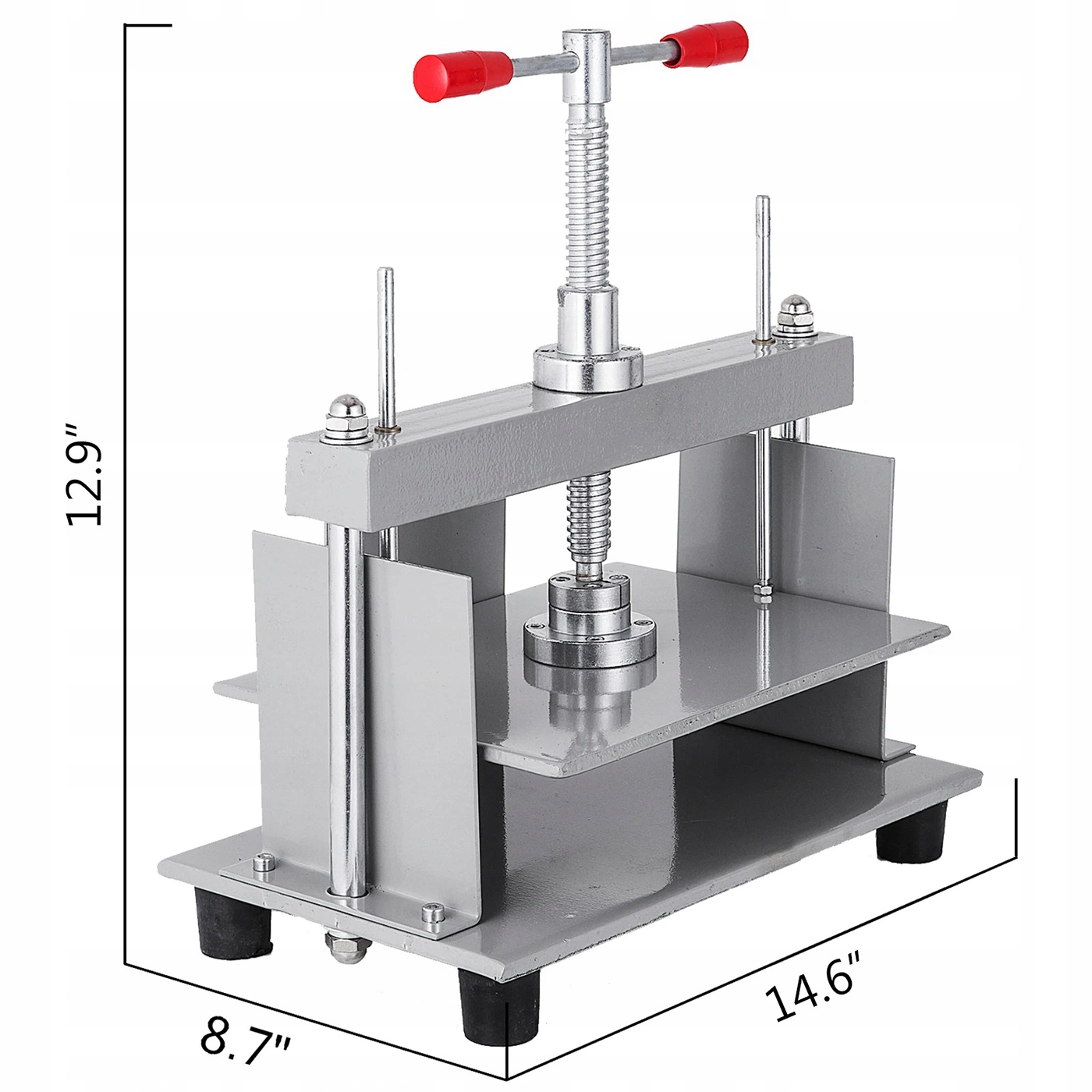 Plieninis rankinis knygų presas A4, 1500 kg, 305 × 220 mm, iki 15 cm – nuotrauka 5