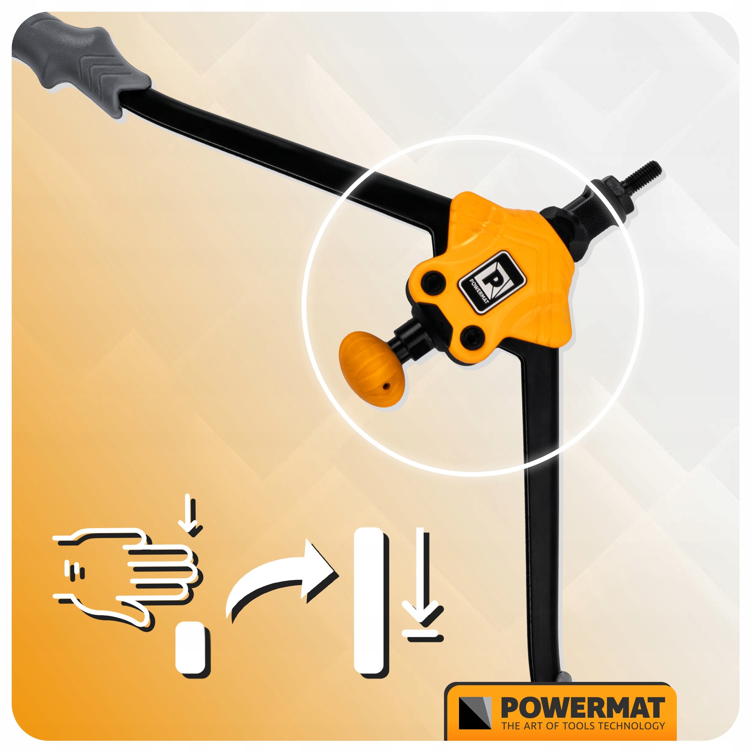 Powermat PMNIR360T žirklinis kniediklis kniedinėms veržlėms M3M12 lagaminas belsilt Powermat PM NIR 360T žirklinis kniediklis kniedinėms veržlėms M3M12 lagaminas