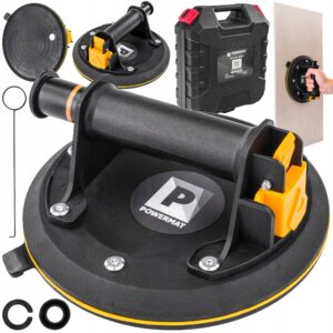 Rankinis vakuuminis siurbtukas plytelėms ir stiklui, Powermat PM-PPS-200M, iki 190 kg, Ø 200 mm