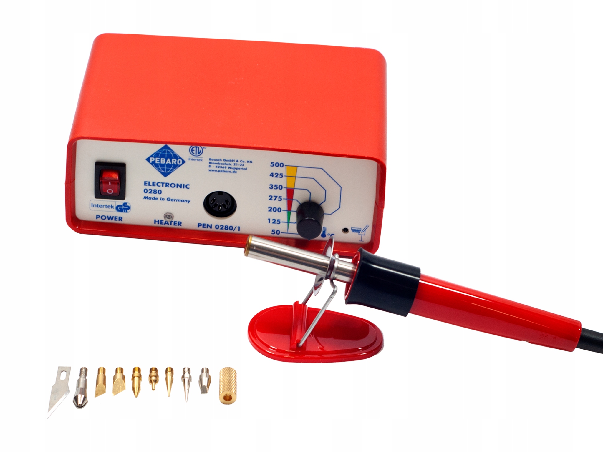 Reguliuojamas pirografas Pebaro 30 W, 50–500 °C, pirografijos rinkinys – nuotrauka 1