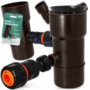 Rudi PowerJet lietaus vandens surinktuvai 90 mm su 1 colio jungtimis, 5 vnt.