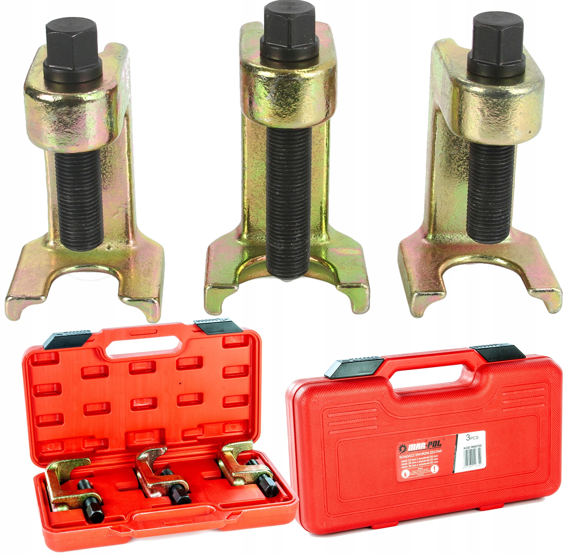 Šarnyrų ir vairo traukių nuėmiklių rinkinys 232834 mm Mar Pol M66760