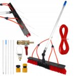 Teleskopinis saulės panelių plovimo šepetys su 20 m žarna ir 55 cm galvute, 5 m
