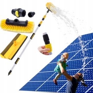 TG-Garden 2 viename saulės panelių plovimo šepetys ir vandens nubrauktuvas, 3 m