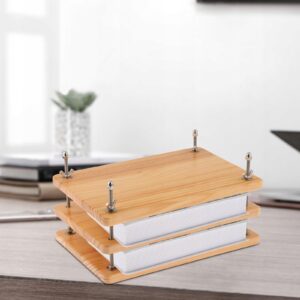Trijų plokščių medinis knygų įrišimo presas 30 × 20 cm