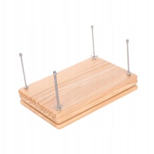 Trijų sluoksnių medinis knygų presas 35 × 27 cm įrišimui ir popieriui