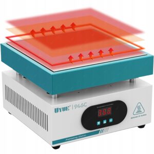 UYUE 946C 20 × 20 cm PCBBGA kaitinimo plokštė su LCD funkcija 600 W