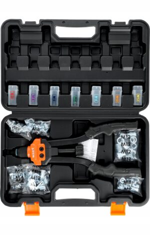 WAART 350 mm rankinis kniediklis srieginėms kniedėms M3M12 su 110 veržlių