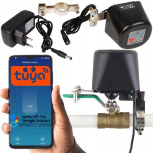 Xtreme Tuya Smart Wi Fi vandens ir dujų vožtuvo uždarytuvas su 12 V adapteriu  nuotrauka 1