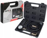 YATO variklio alyvos slėgio matuoklis 0–140 PSI su 10 adapterių