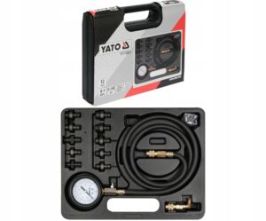 YATO YT-73031 variklio alyvos slėgio testeris 0–10 bar, 12 dalių