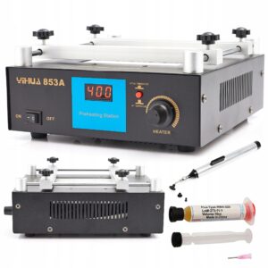 Yihua 853A kvarcinė PCBBGA kaitinimo stotelė 450 W su litavimo priedais